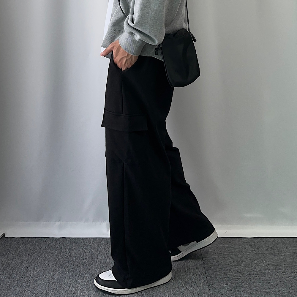 1+1 스웻팬츠 통넓은바지 남자벌룬팬츠 - 상세 이미지 3