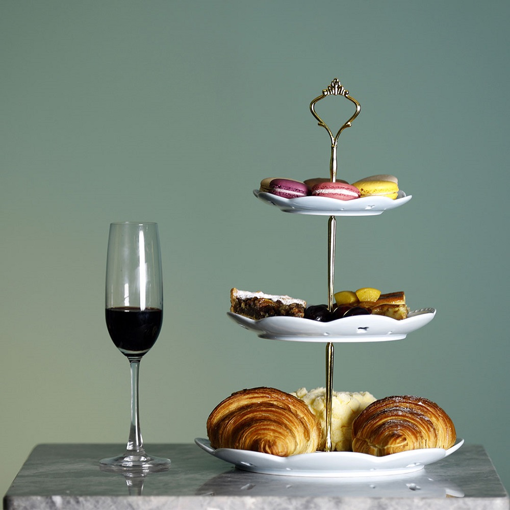 디저트접시 플레이팅접시 케이크스탠드 3단트레이 애프터눈티세트 - 상세 이미지 2