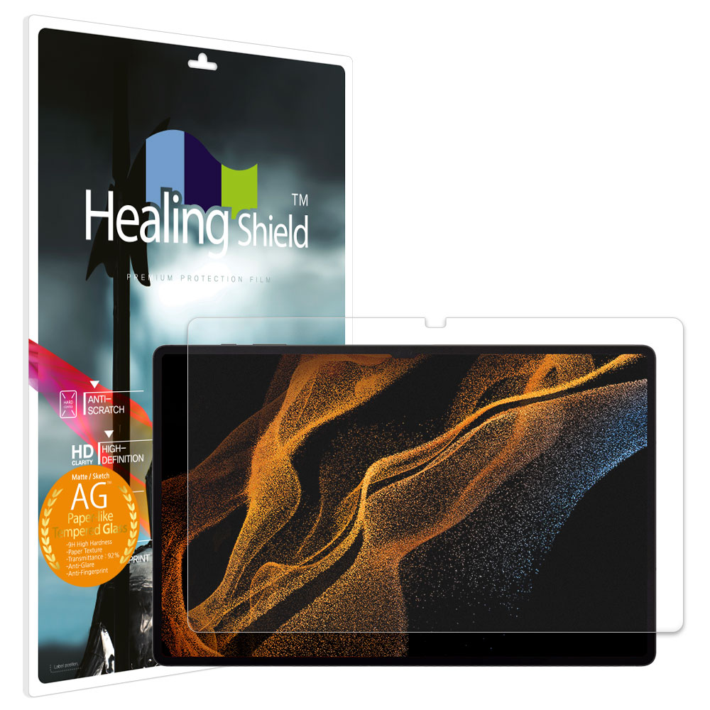 갤럭시탭S9울트라/S8울트라 하이엔드 종이질감 강화유리필름 1매