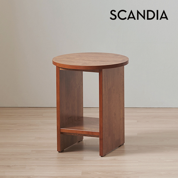 스칸디아 우디 원목 수납 스툴