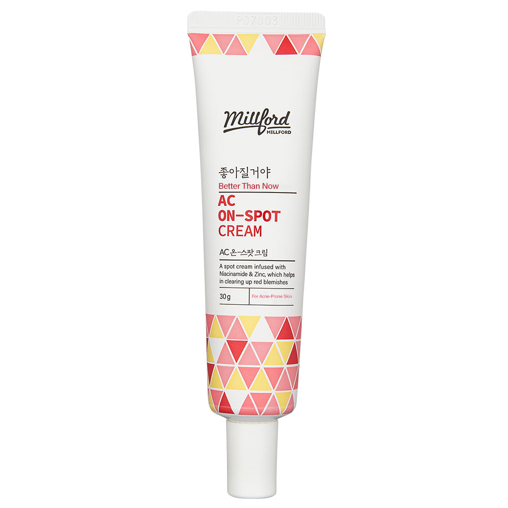 밀포드 AC 온스팟 저자극 진정 크림 30g  문제성 피부 잦은 붉음 완화 크림 - 상품 이미지