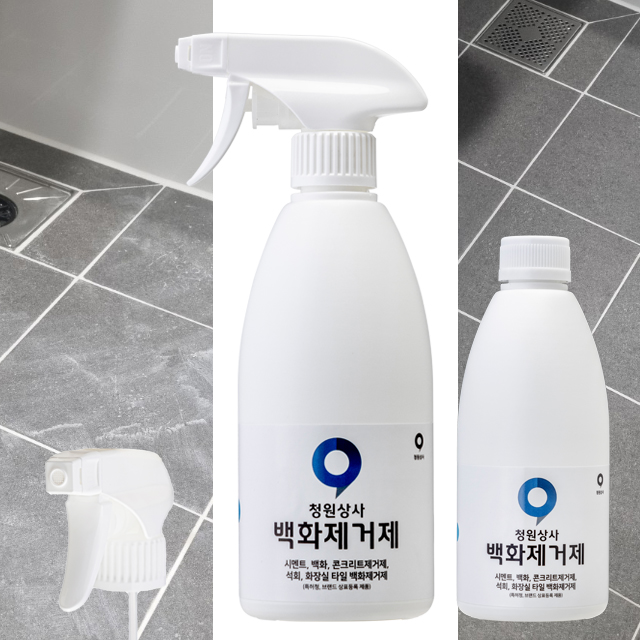 청원상사 선물 백화제거제 500ml 1개 시멘트제거제 석회 자동차 제거 타일 벽돌
