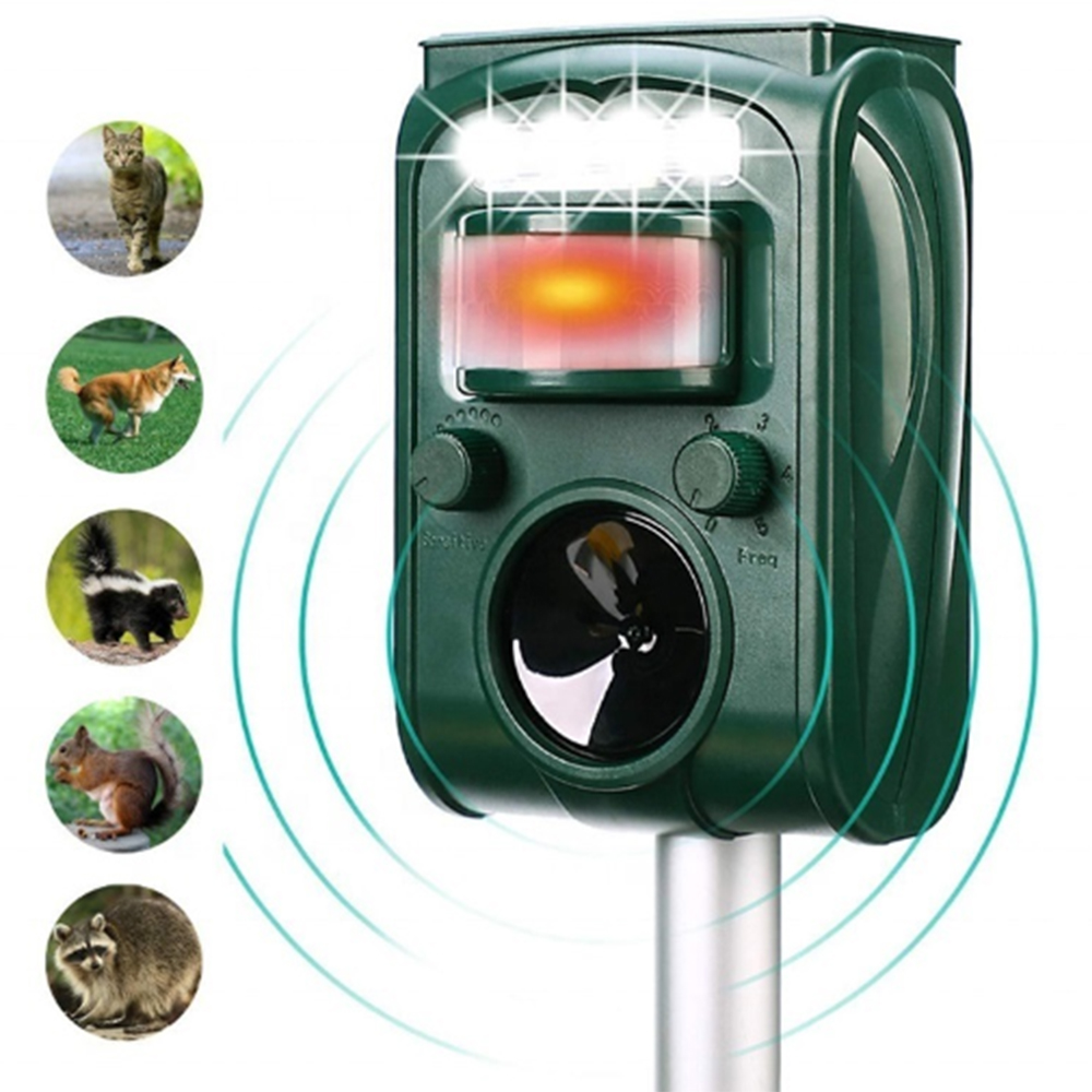 유해 동물 초음파 퇴치기 쥐 두더지 멧돼지 고라니 새 뱀 박쥐 조류 야생 접근 금지 퇴치 제품 이미지