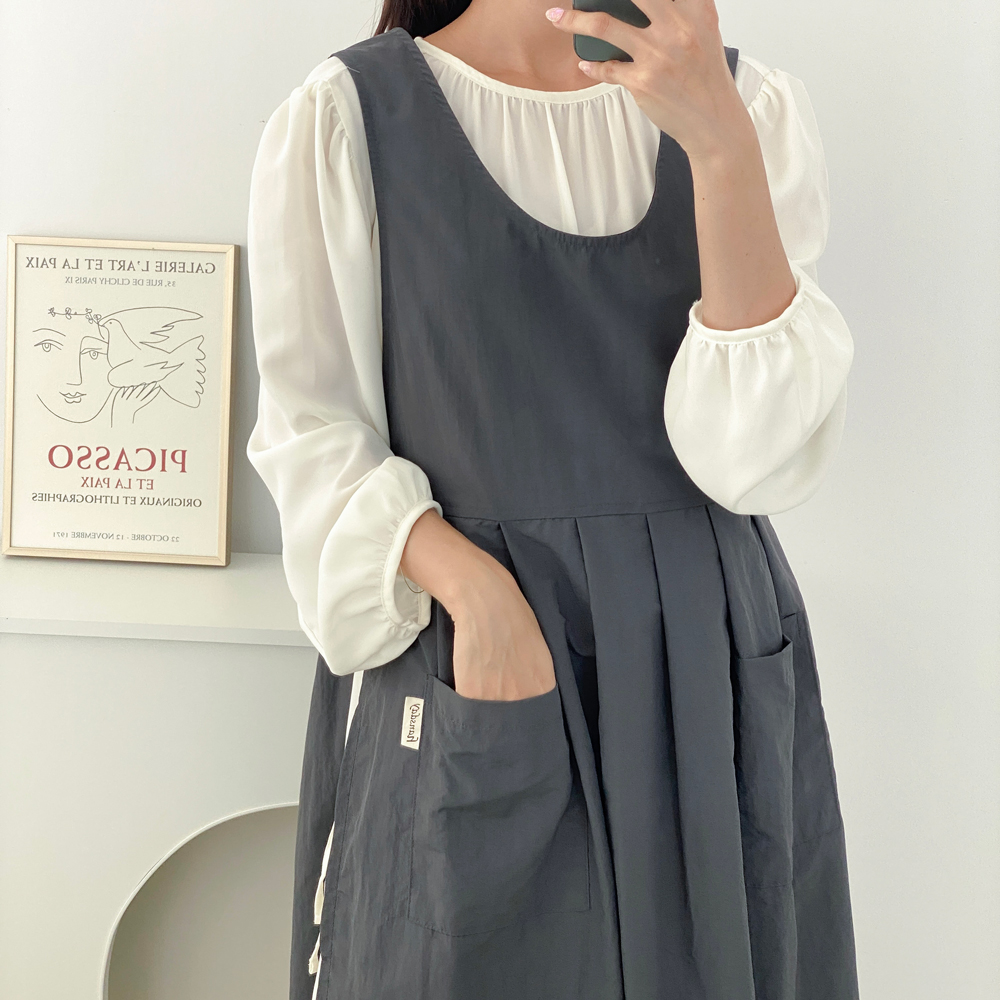 한스데이 방수 장금이 원피스 카페 공방 플로리스트 네일샵 앞치마