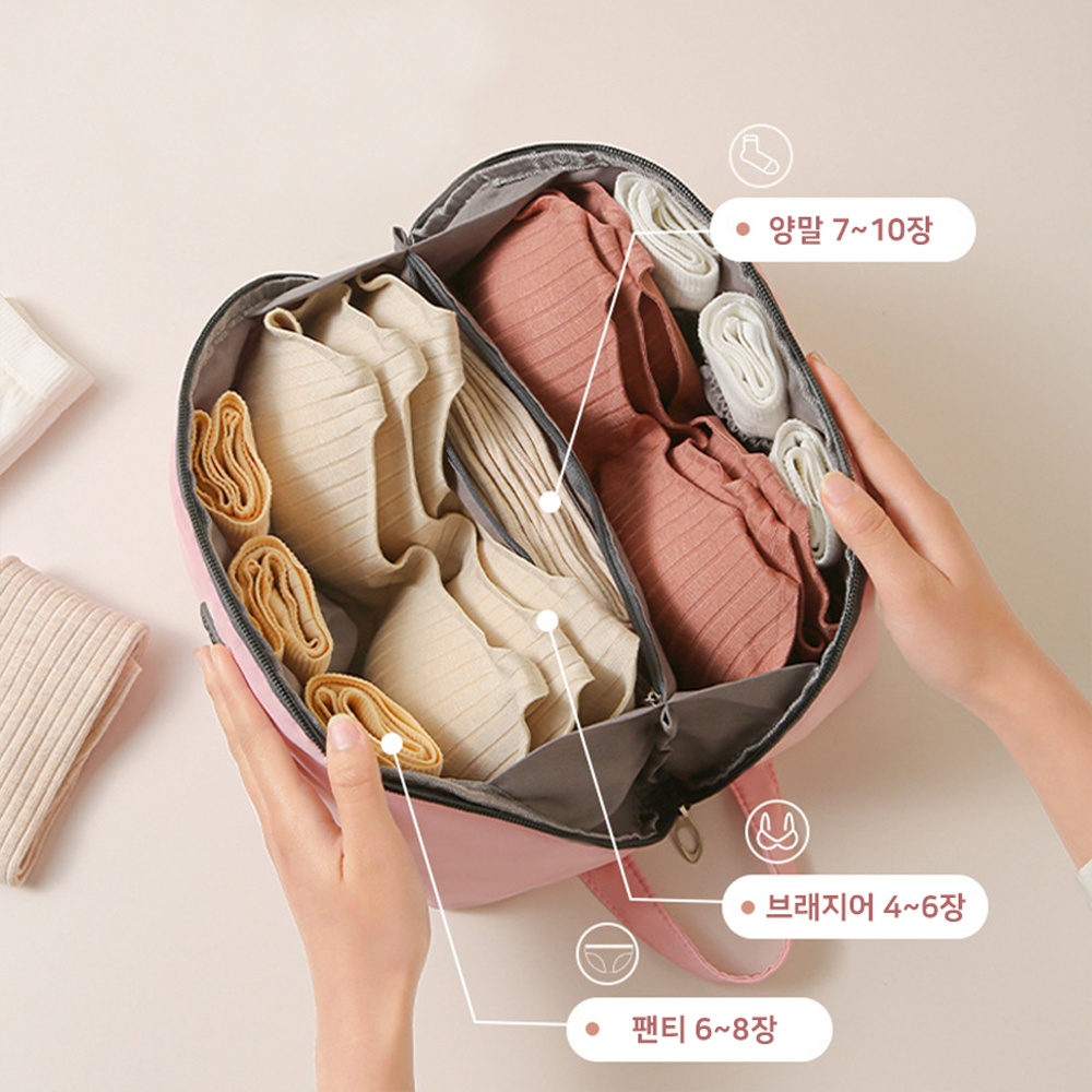 여행용 속옷파우치 캐리어 정리백 수납 속옷함 이미지 6