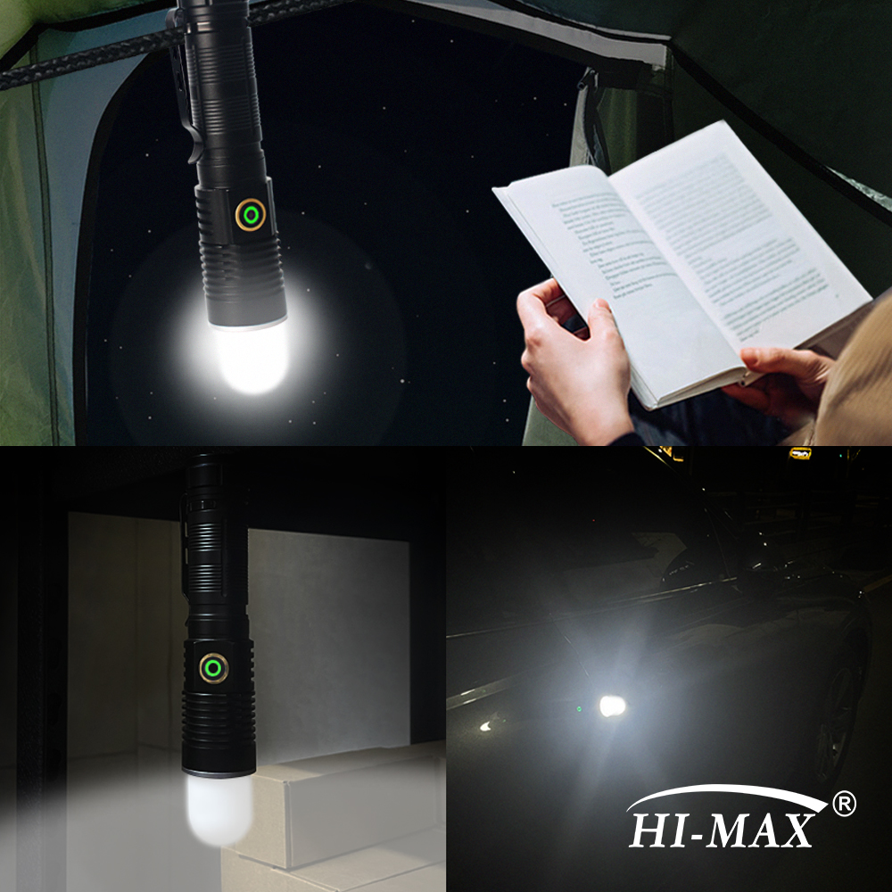 하이맥스 초강력후레쉬 줌 레이저 LED 손전등 충전식 써치라이트 캠핑 해루질랜턴 LS-20 풀세트