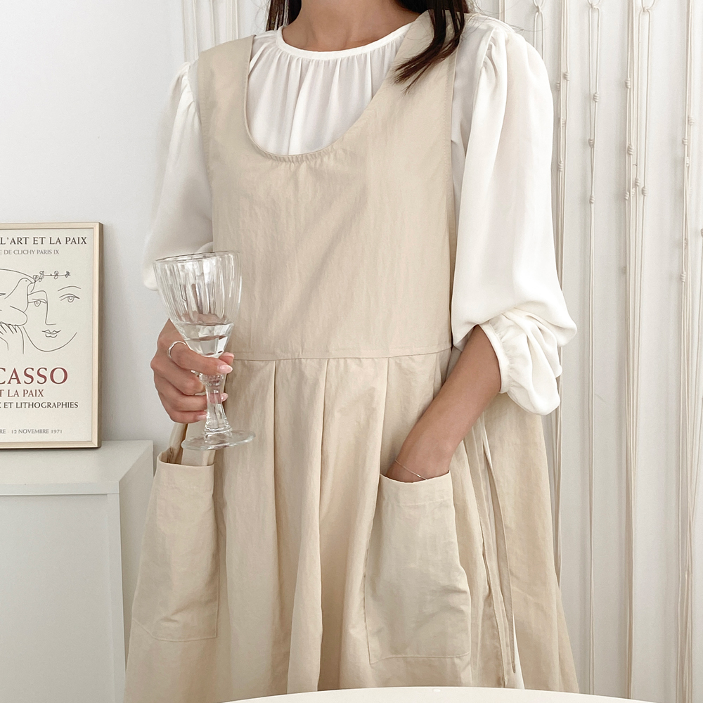 한스데이 방수 장금이 원피스 카페 공방 플로리스트 네일샵 앞치마