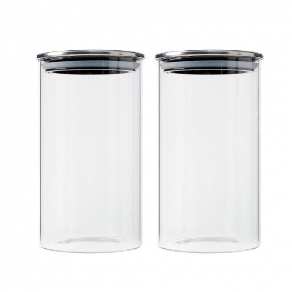 내열유리 밀폐유리병 커피 차 보관용기 열탕소독 860ml 2P