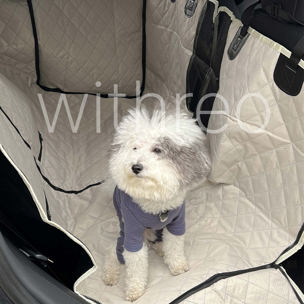 위드레오 애견카시트 대형견카시트 차시트 뒷좌석 풀커버 방수 메쉬창 블랙, XL(특대형)