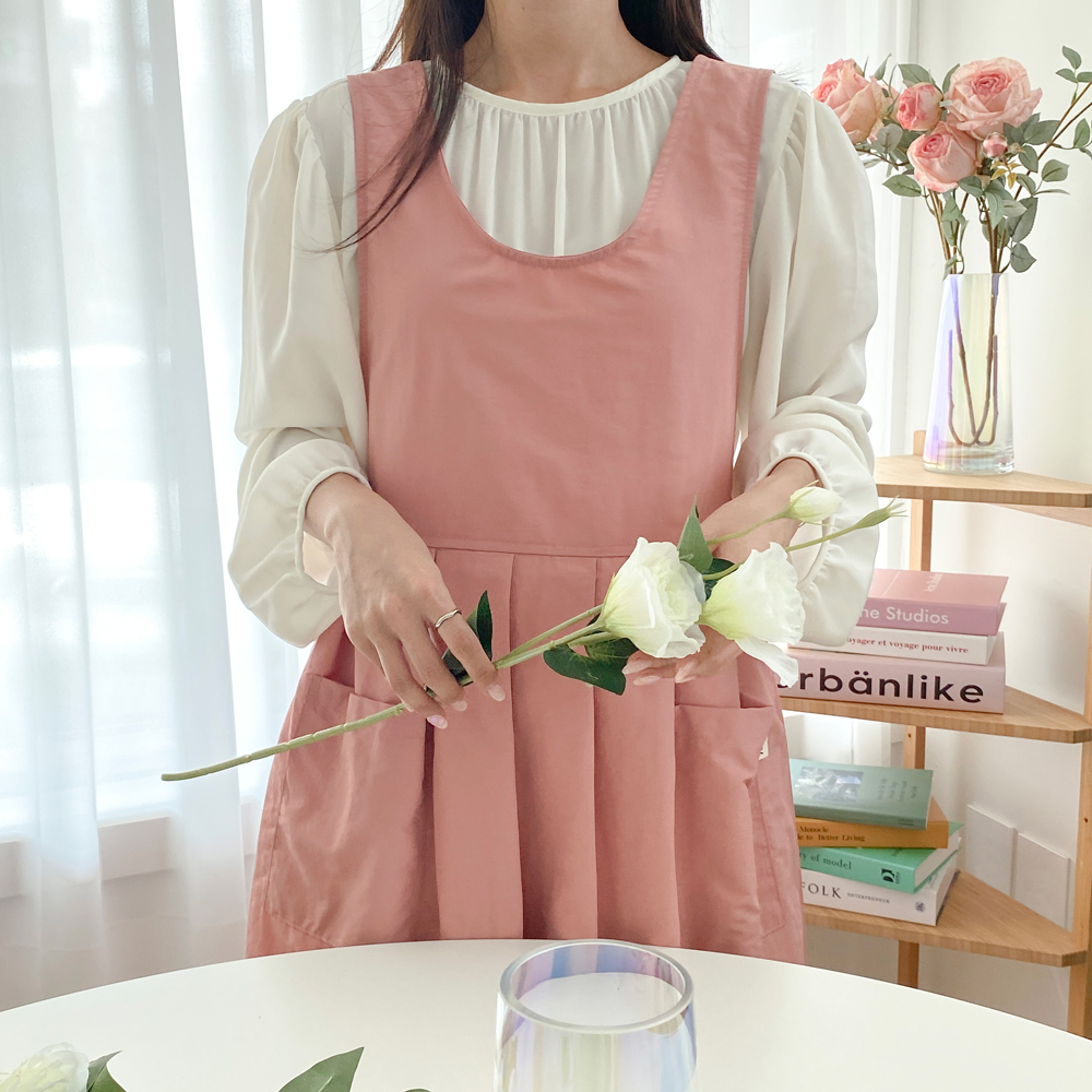 한스데이 방수 장금이 원피스 카페 공방 플로리스트 네일샵 앞치마