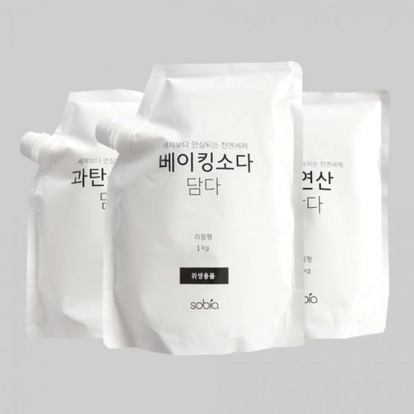 천연세제 베이킹소다 과탄산소다 구연산 리필형 청소 세탁 1kg - 상세 이미지 4