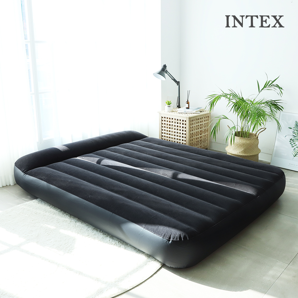 인텍스 펌프내장형 스탠다드 에어매트 캠핑매트 침대 캠핑용 휴대용 매트리스 퀸 가방