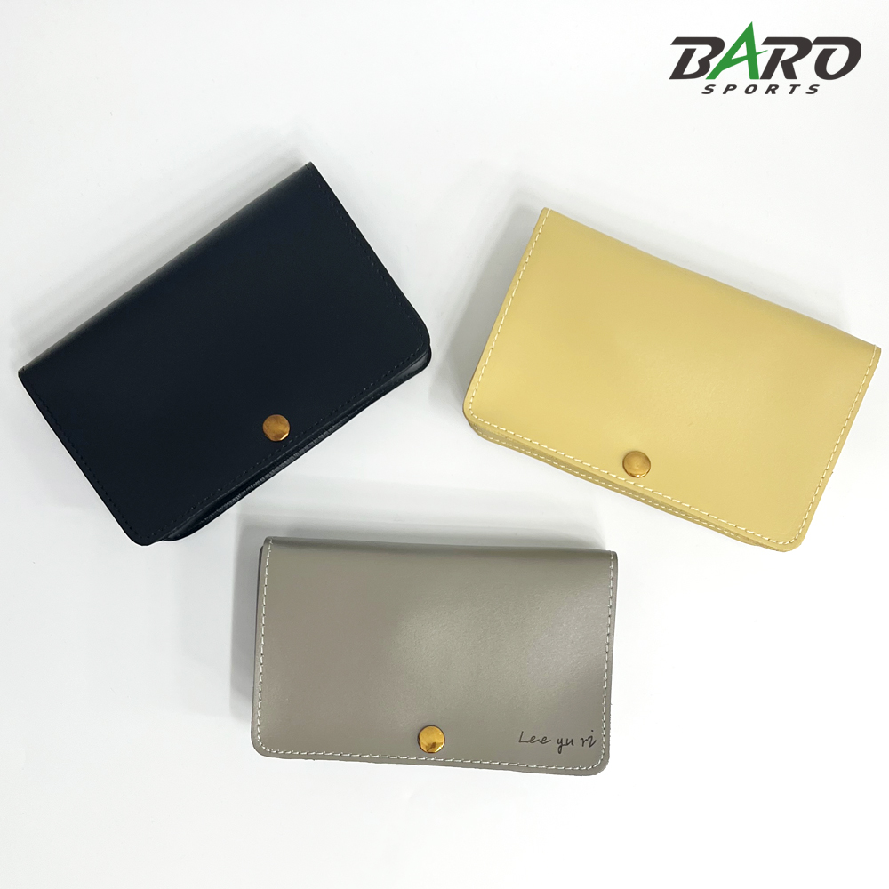 이니셜 각인 직사각 소가죽 힙색벨트 벨트형 직사각 파우치 여성 골프공주머니 케이스