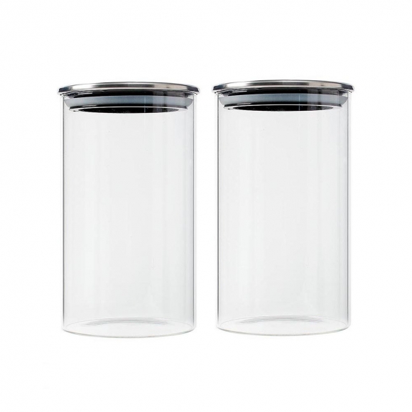 내열유리 밀폐 용기 열탕소독 각설탕 보관병 250ml 2P - 메인 이미지