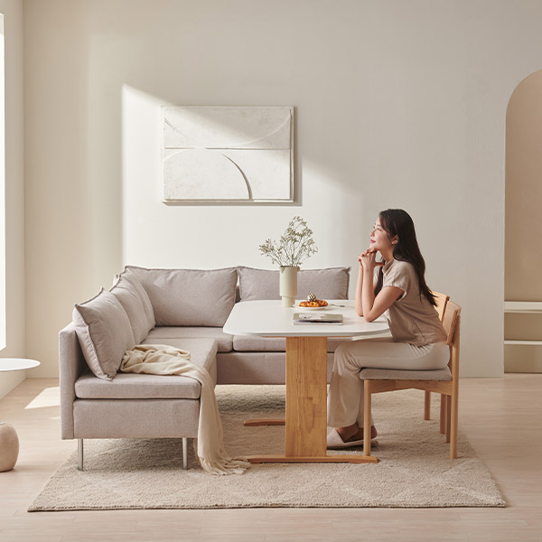 삼익가구 NEW 마이 리빙다이닝 4인 원목 식탁 테이블