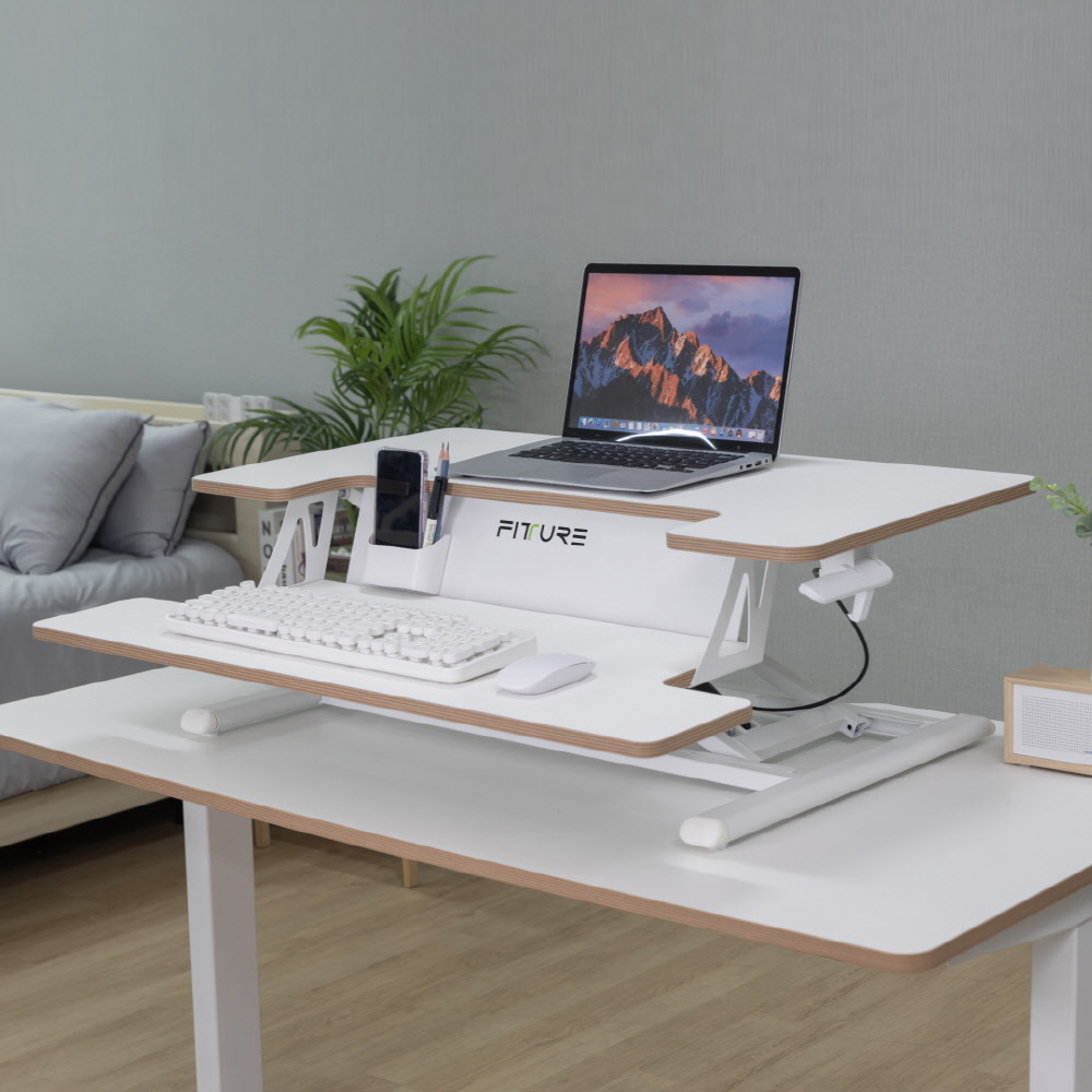 카멜마운트 핏쳐 수동식 스탠딩 데스크 MA-1 화이트 블랙 오크 3종