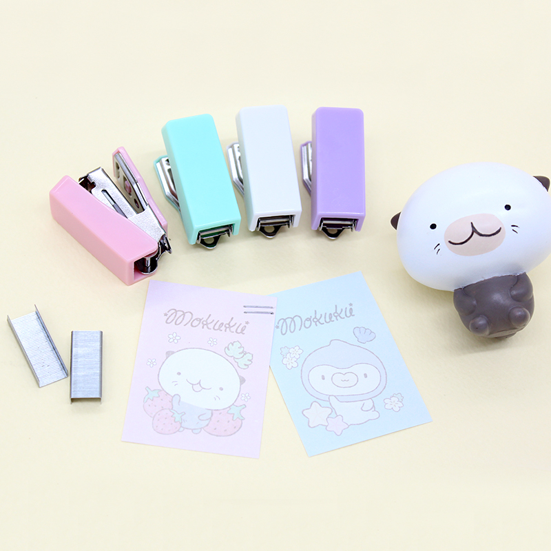 모쿠쿠 스테이플러 리필 케이스 세트 스템플러 학용품 캐릭터 문구 이미지 4