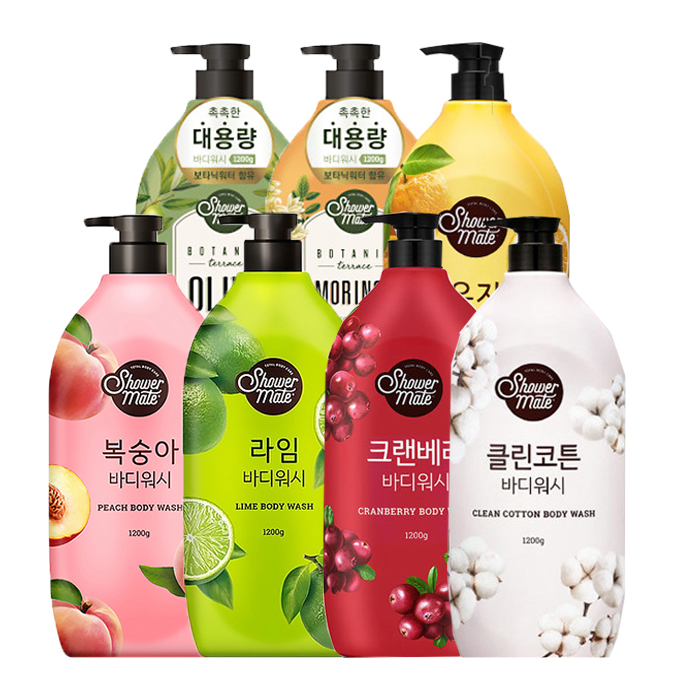 애경 샤워메이트 파머스 바디워시 1200g 1개+1개 균일가 교차선택 - 메인 이미지