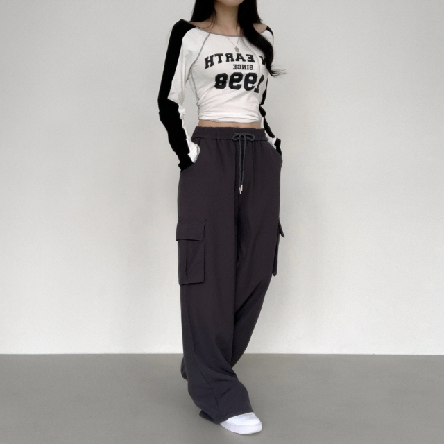 볼디즈 바스락 카고 포켓 핀치 와이드+조거 2way나일론 트레이닝 팬츠 봄 바지 상세 이미지 152