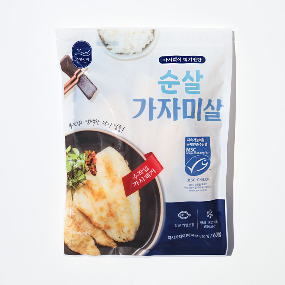 고레시피 가시없는 순살가자미 아기 이유식생선 600g - 상품 이미지