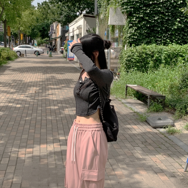 볼디즈 바스락 카고 포켓 핀치 와이드+조거 2way나일론 트레이닝 팬츠 봄 바지 상세 이미지 130