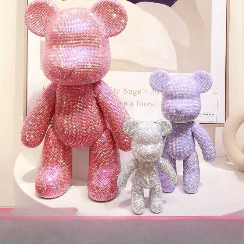DIY 곰돌이 보석십자수 큐빅 비즈 베어브릭 젤리핑크 - 상품 이미지