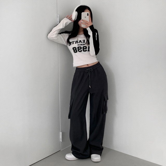 볼디즈 바스락 카고 포켓 핀치 와이드+조거 2way나일론 트레이닝 팬츠 봄 바지 상세 이미지 153