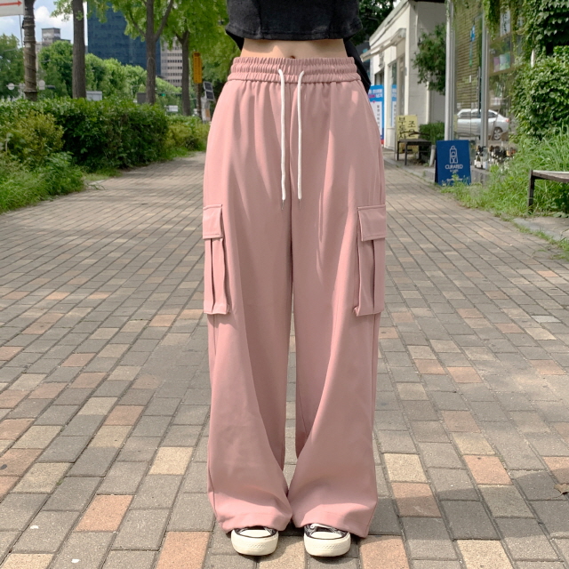 볼디즈 바스락 카고 포켓 핀치 와이드+조거 2way나일론 트레이닝 팬츠 봄 바지 상세 이미지 126