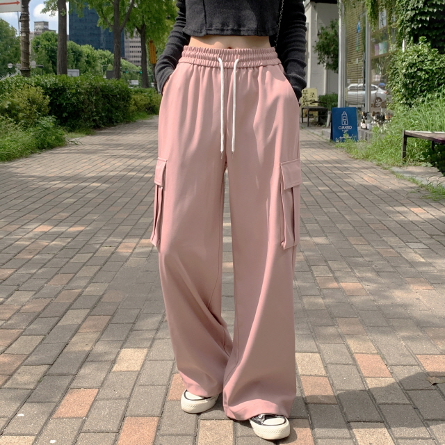 볼디즈 바스락 카고 포켓 핀치 와이드+조거 2way나일론 트레이닝 팬츠 봄 바지 상세 이미지 127