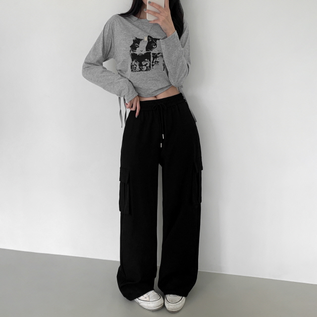 볼디즈 바스락 카고 포켓 핀치 와이드+조거 2way나일론 트레이닝 팬츠 봄 바지 상세 이미지 163