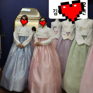한복대여 은가비한복 샤이니아씨(블루) 결혼식 여자 혼주 하객 가족 착용 후기 | 사이즈/핏 총정리 - 상품 이미지 3