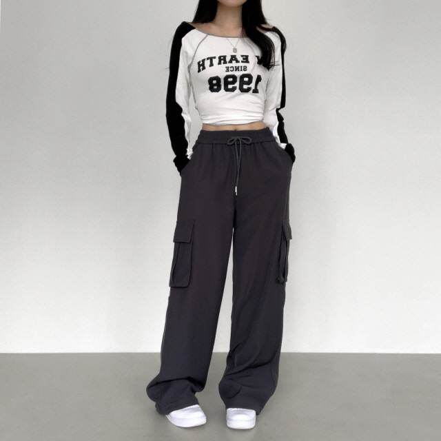볼디즈 바스락 카고 포켓 핀치 와이드+조거 2way나일론 트레이닝 팬츠 봄 바지 상세 이미지 151