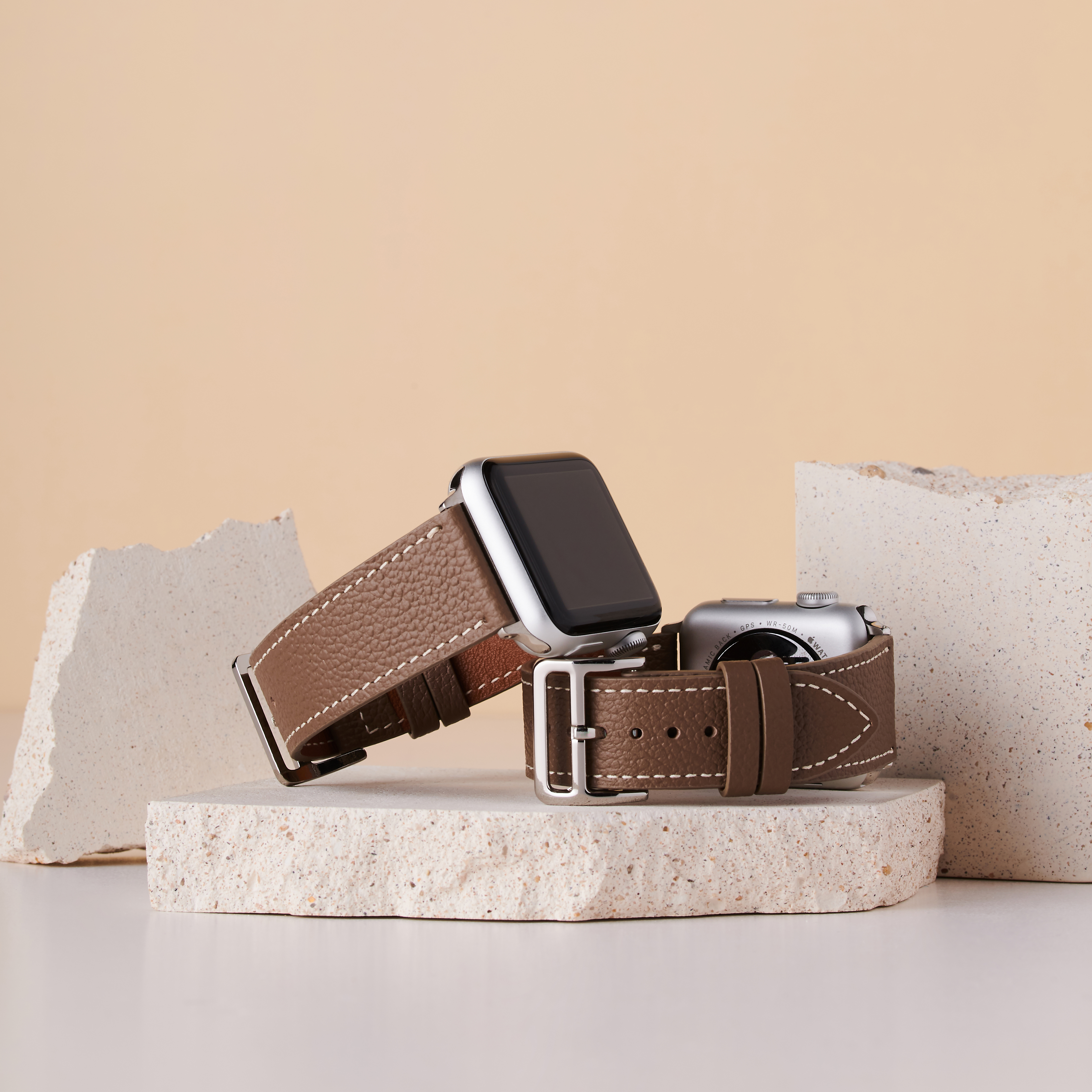 아이조이기프트 네츄럴 오플 가죽 스트랩 애플워치 시계줄