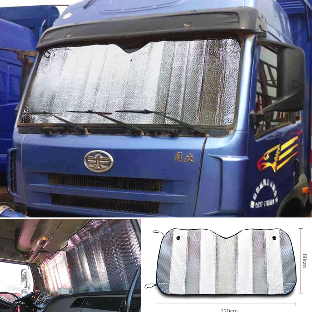 초대형 화물차 햇빛가리개 대형 트럭 자외선차단 은색 반사판 햇빛차단 블라인드