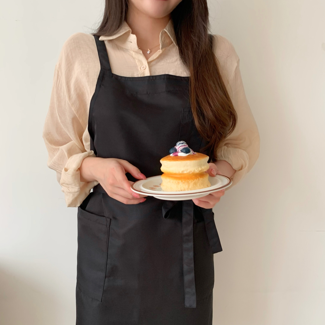 디아르 방수 남녀공용 카페 바리스타 주방 원피스 앞치마 네이비, 기본