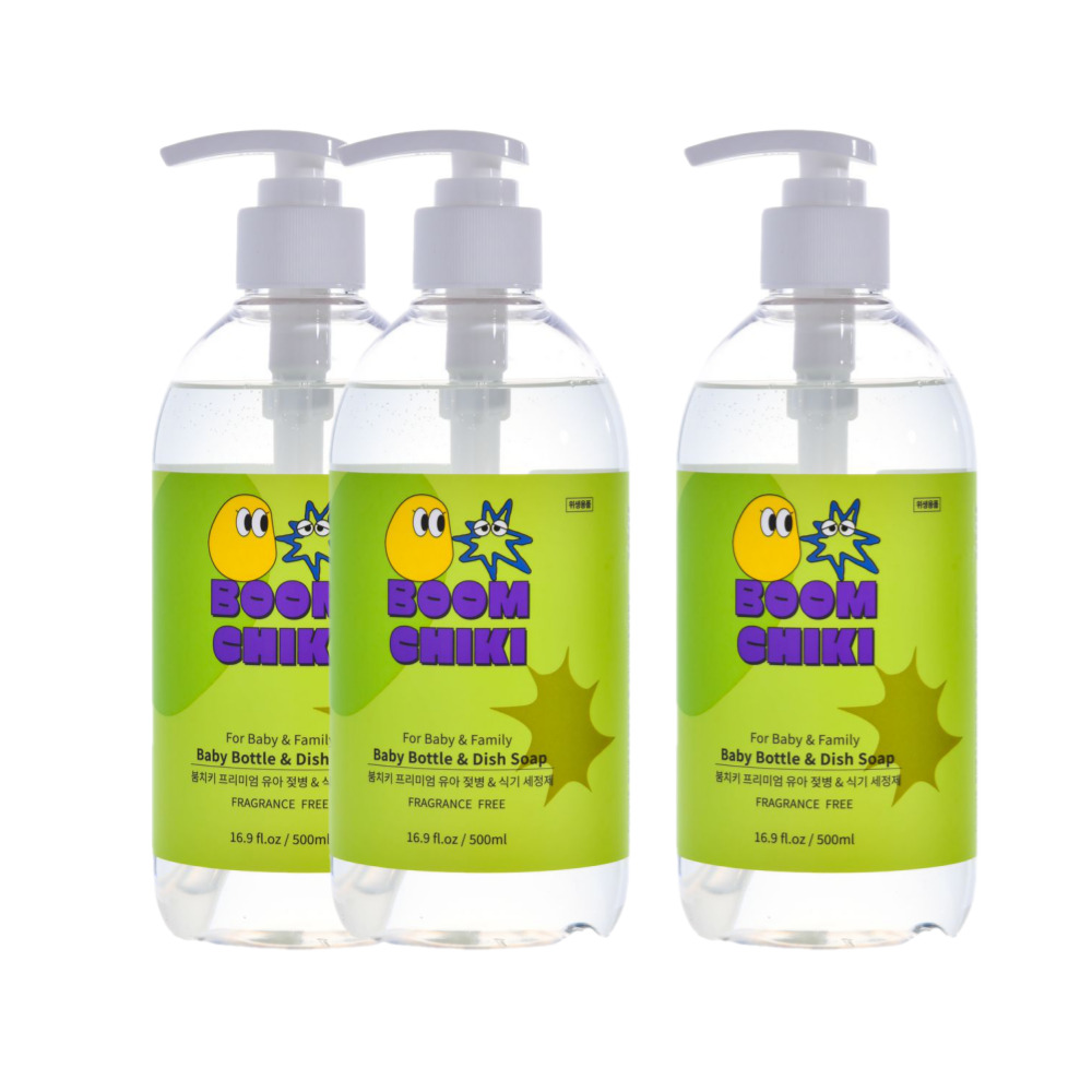 붐치키 프리미엄 아기 젖병 식기 세정제 주방 세제 액상형 500ml 2개, 3개 - 상세 이미지 2