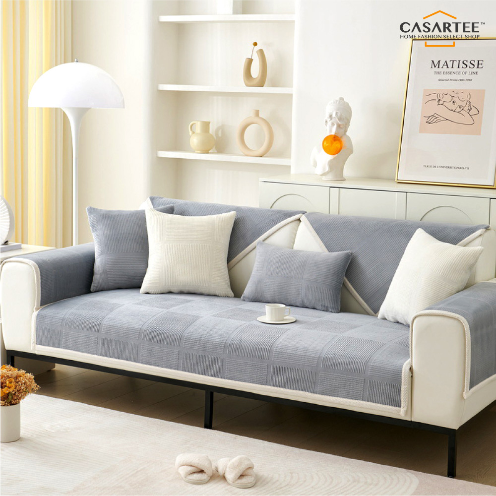 패브릭 넓은 돌 쇼파패드 쇼파토퍼 소파깔개 쇼파덮개 방석 여름 3인용