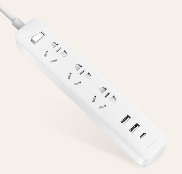 샤오미 멀티탭 3구 USB 고용량 콘센트 해외여행 어댑터 호주워홀 3구+3 USB 화이트 - 상세 이미지 5