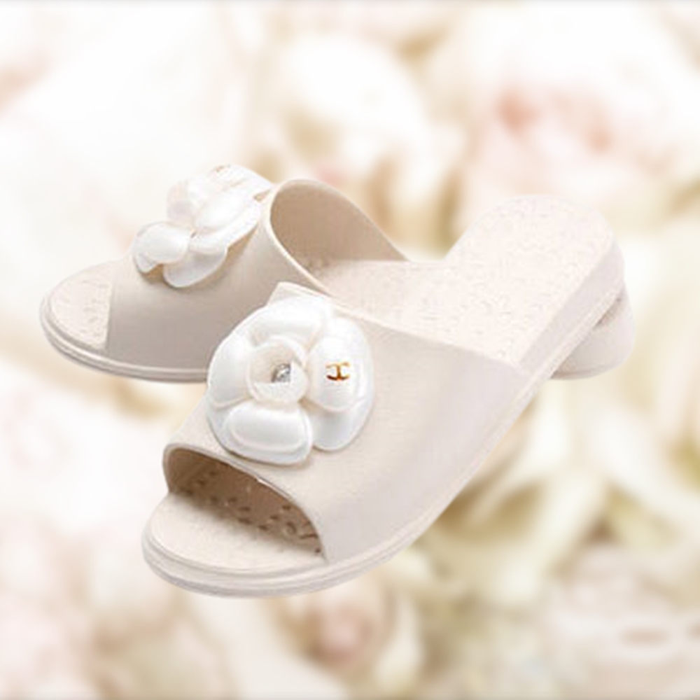 세련된 꽃무늬 여성 슬리퍼 여성스러운 사무실 홈 실내 슬리퍼 플라워
