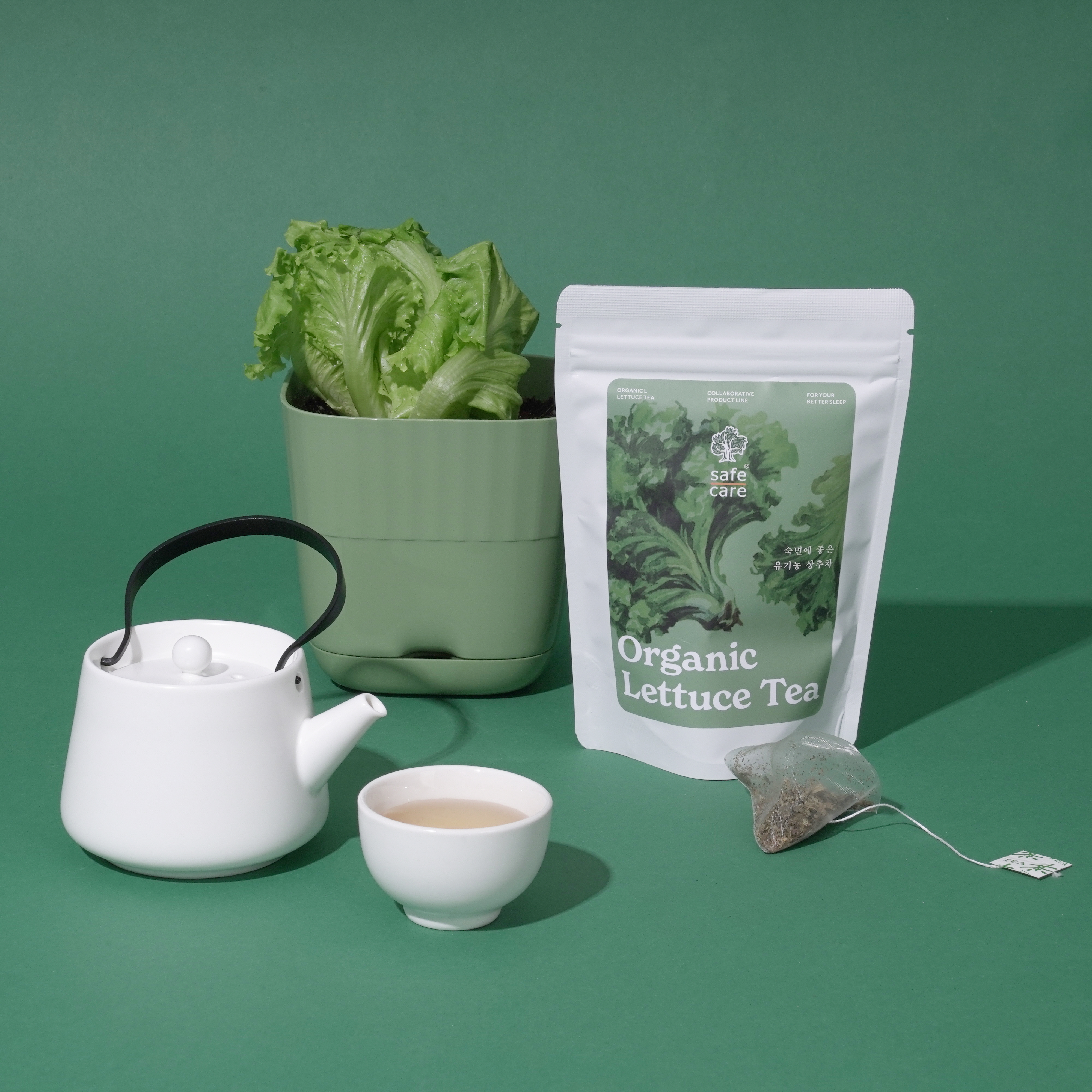 카페인없는차 흑하랑 상추 차 국산 음료 Tea 티백 세트 이미지 2