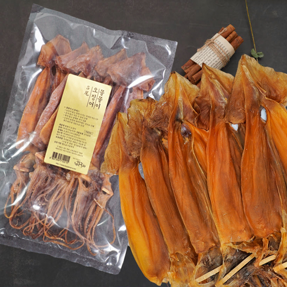 [바다누리] 굽지 않아도 맛있는, 짜지 않고 담백한 쫄쫄이오징어 4-5미 230g이상 - 상세 이미지 3