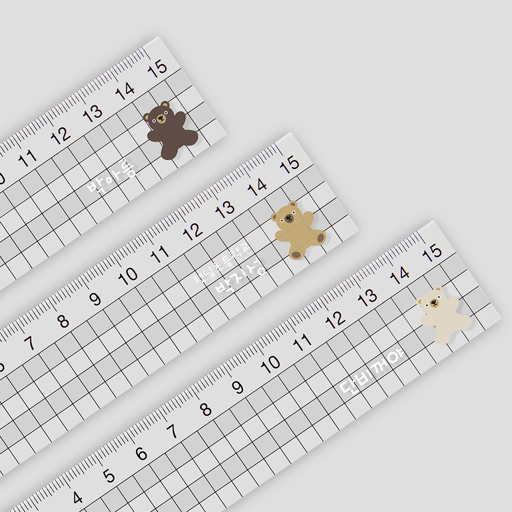 주문제작 네임 투명자 15cm 토이베어 브라운 01 한글1 이미지 2