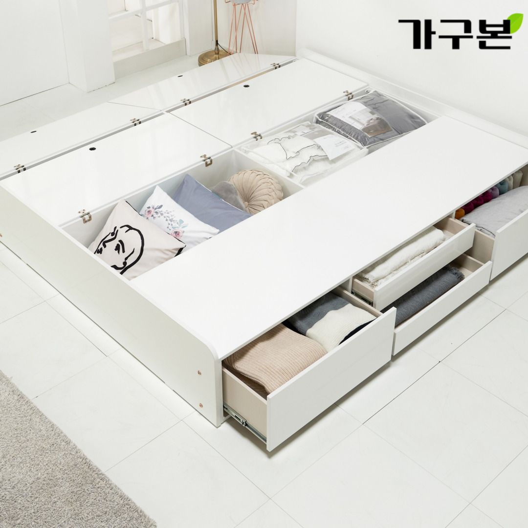 퀸 낮은침대프레임 헤드없는침대 신혼부부