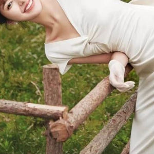 새틴 반팔 꼬임 결혼식2부 약혼 피로연 스냅촬영 이브닝 셀프웨딩드레스 착용 후기 | 사이즈/핏 총정리 - 상품 이미지 3