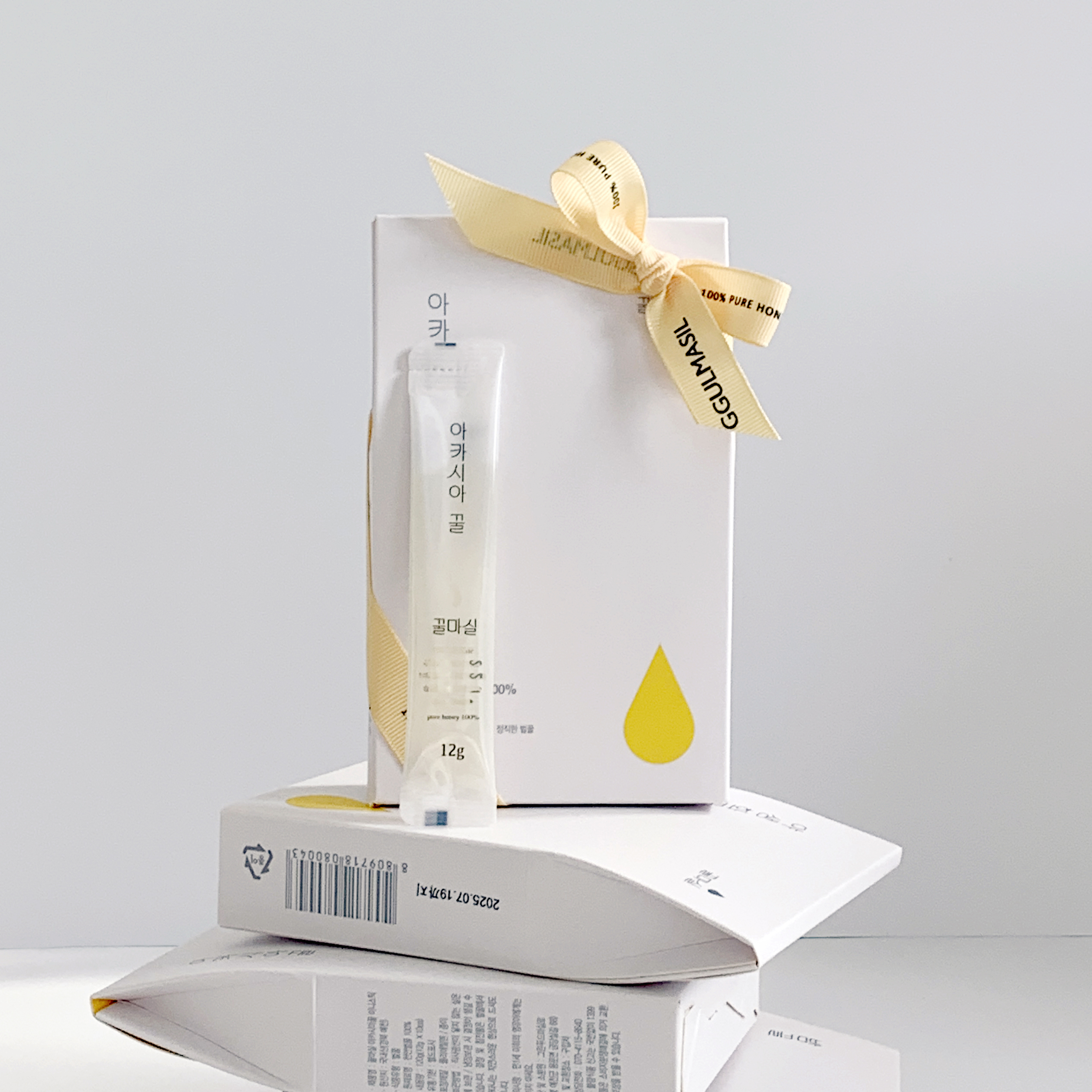 꿀마실 꿀스틱 국내산 자연 벌꿀 12g 3종 아카시아꿀 10개 돌잔치 결혼식 답례품