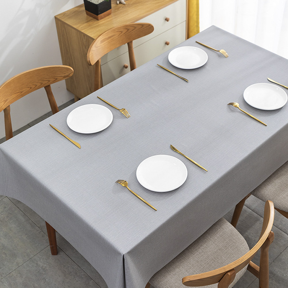 린넨패턴 방수식탁보 2인용 와이드 식탁커버 협탁보 방수 테이블보