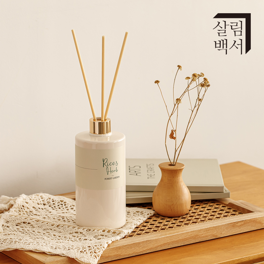 1+1 살림백서 대용량 디퓨저 500ml 선물세트 아로마 실내 방향제 포레스트가든 화장실