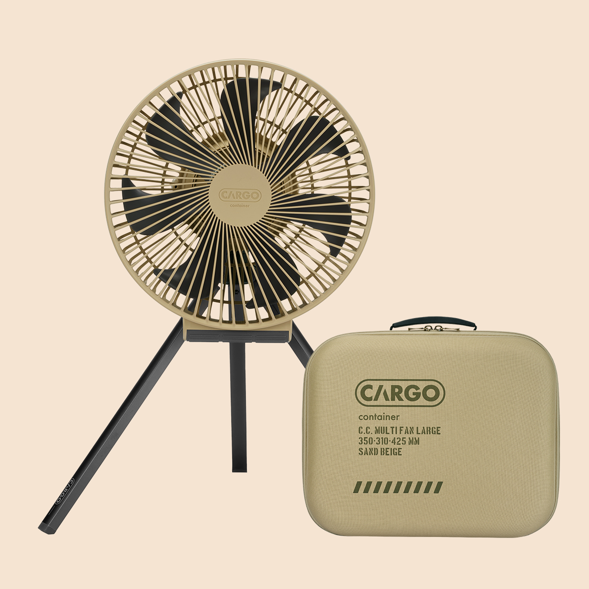 카고 컨테이너 캠핑 선풍기 멀티팬 L 라지 캠핑용 무선 서큘레이터 베이지