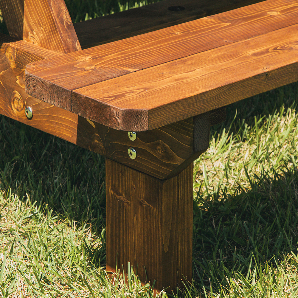 [100% 통원목] 야외테이블세트 정원카페 야외용 편의점테라스 테이블 자유형4인월넛