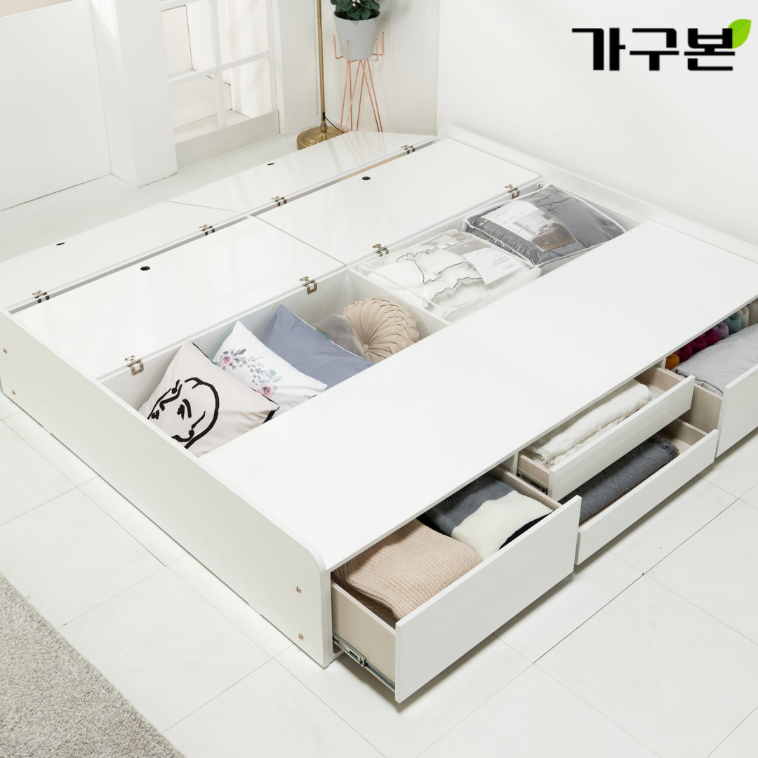 퀸 낮은침대프레임 헤드없는침대 신혼부부